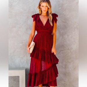 Carrie in Paris tiered tulle midi dress
